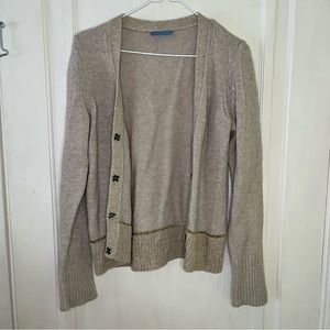 Simply Vera Vera Wang Gold Threaded Cardigan